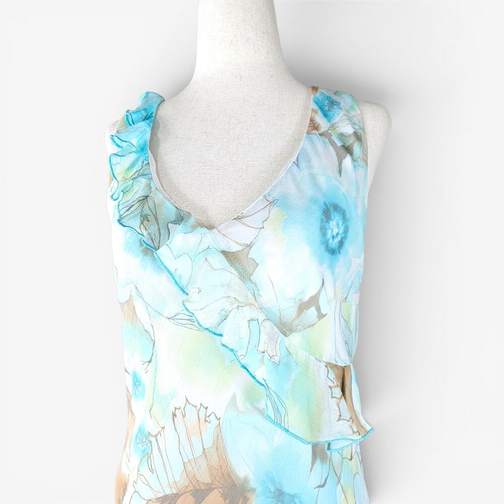 Y2k Euro Maxi Dress Fairycore Floral Cottagecore - Large - Picture 3 of 7
